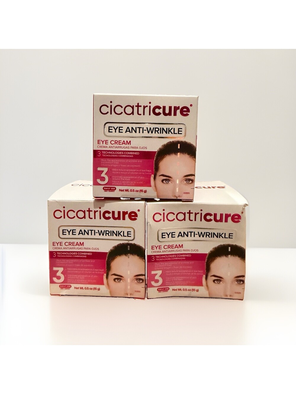 Cicatricure Blur & Filler Anti Wrinkle 3 Technology Eye Cream 0.5 oz (set Of 3)